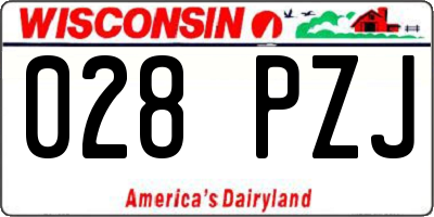 WI license plate 028PZJ