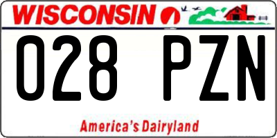 WI license plate 028PZN