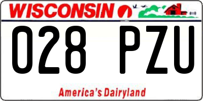WI license plate 028PZU