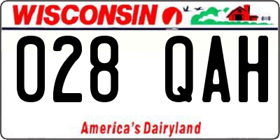 WI license plate 028QAH