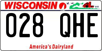 WI license plate 028QHE