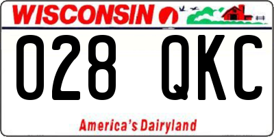 WI license plate 028QKC