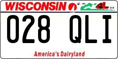 WI license plate 028QLI