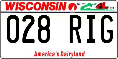 WI license plate 028RIG
