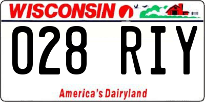 WI license plate 028RIY