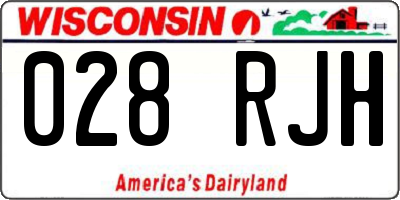 WI license plate 028RJH