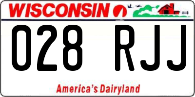 WI license plate 028RJJ