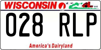 WI license plate 028RLP