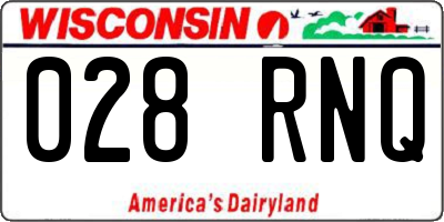 WI license plate 028RNQ