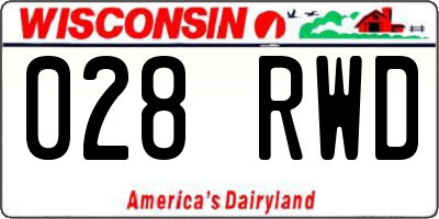 WI license plate 028RWD