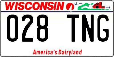 WI license plate 028TNG