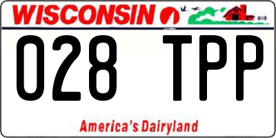 WI license plate 028TPP