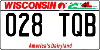 WI license plate 028TQB