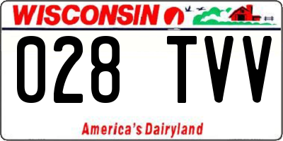 WI license plate 028TVV