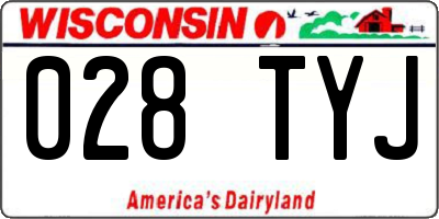 WI license plate 028TYJ