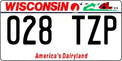 WI license plate 028TZP