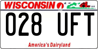 WI license plate 028UFT