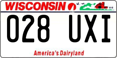 WI license plate 028UXI