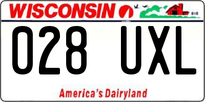 WI license plate 028UXL