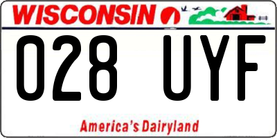 WI license plate 028UYF