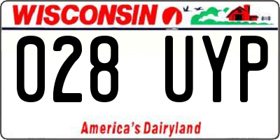 WI license plate 028UYP
