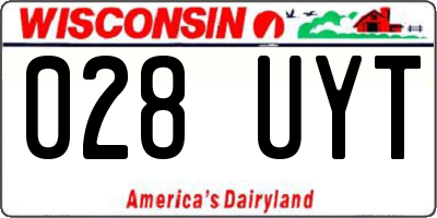 WI license plate 028UYT
