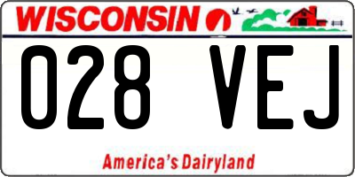 WI license plate 028VEJ