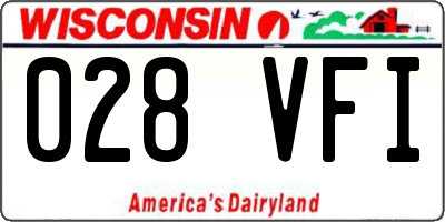 WI license plate 028VFI
