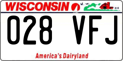 WI license plate 028VFJ