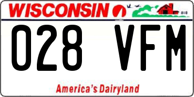 WI license plate 028VFM