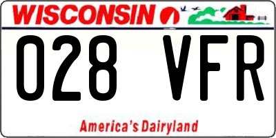 WI license plate 028VFR