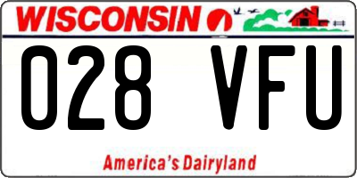 WI license plate 028VFU