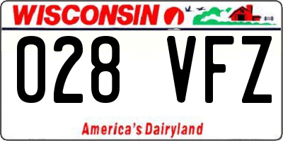 WI license plate 028VFZ