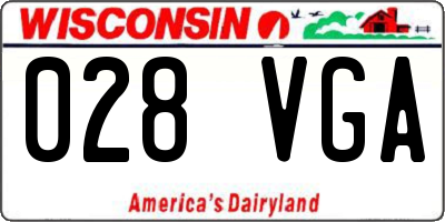 WI license plate 028VGA