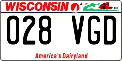 WI license plate 028VGD