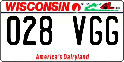 WI license plate 028VGG