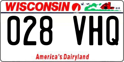 WI license plate 028VHQ