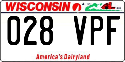 WI license plate 028VPF