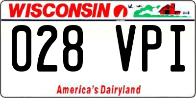 WI license plate 028VPI