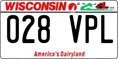 WI license plate 028VPL