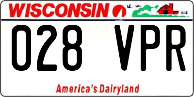 WI license plate 028VPR
