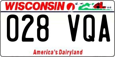 WI license plate 028VQA