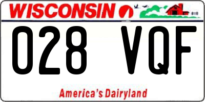 WI license plate 028VQF