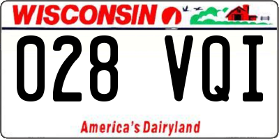WI license plate 028VQI