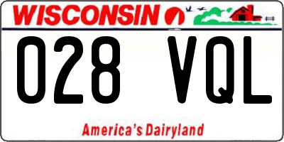 WI license plate 028VQL