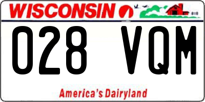 WI license plate 028VQM