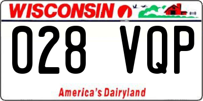 WI license plate 028VQP