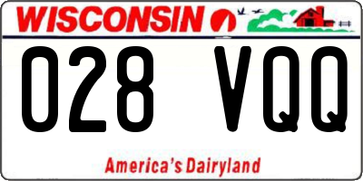 WI license plate 028VQQ