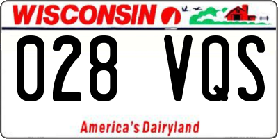 WI license plate 028VQS