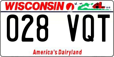 WI license plate 028VQT